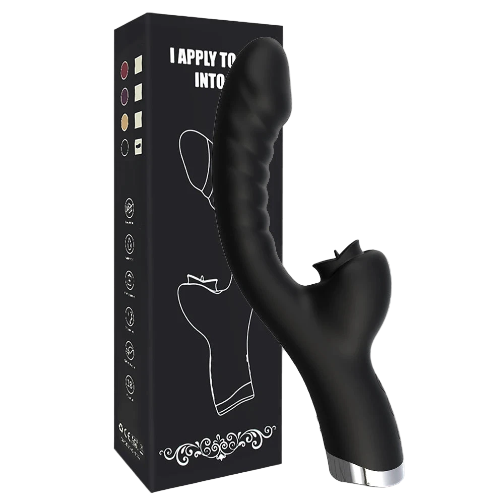 DILDO VIBRADOR CON LENGUA PARA CLÍTORIS