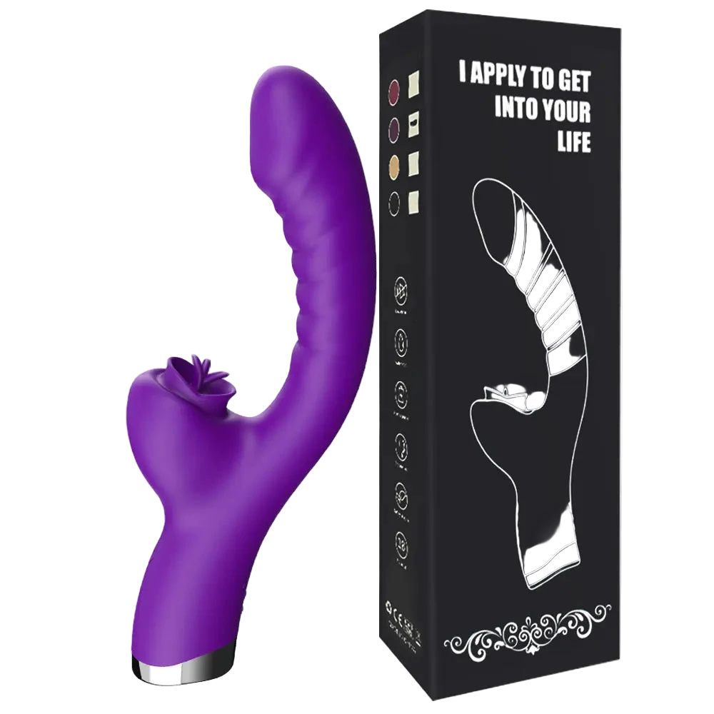 DILDO VIBRADOR CON LENGUA PARA CLÍTORIS