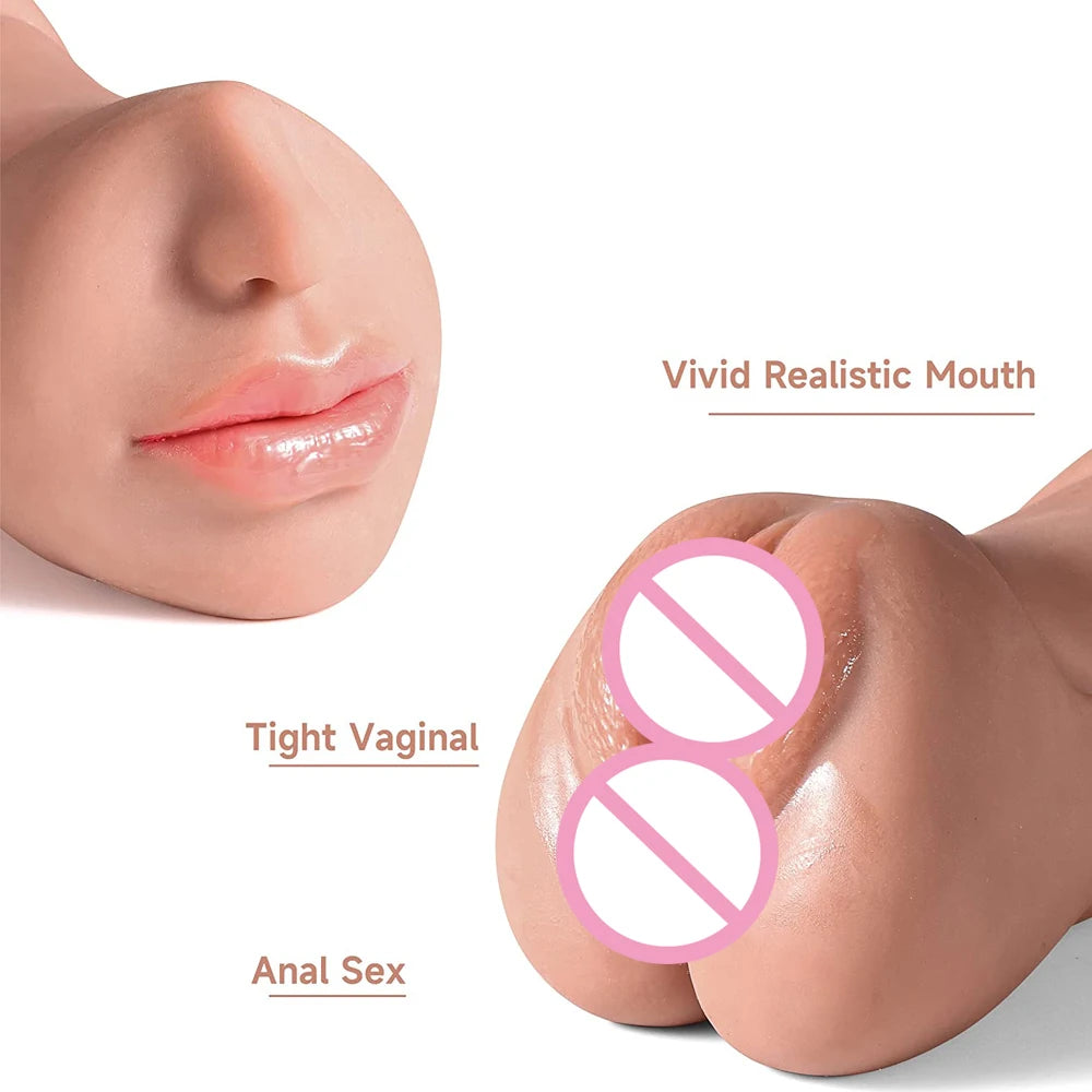 Masturbador 3 en 1  – Vagina, Ano & Boca