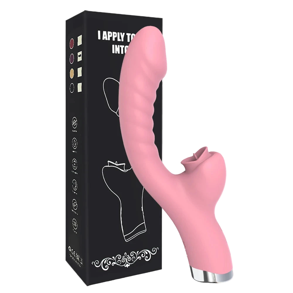 DILDO VIBRADOR CON LENGUA PARA CLÍTORIS