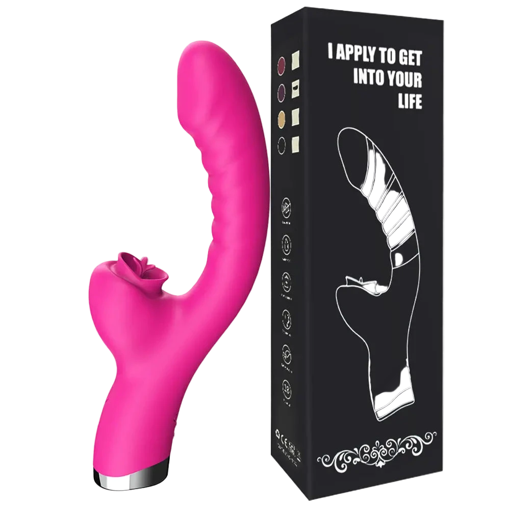 DILDO VIBRADOR CON LENGUA PARA CLÍTORIS